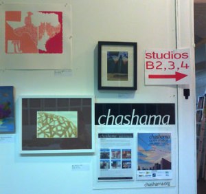 chashama Open Studio, entrance wall